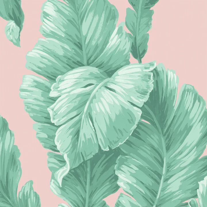 Lets Go Bananas Wallpaper - Mint/Blush