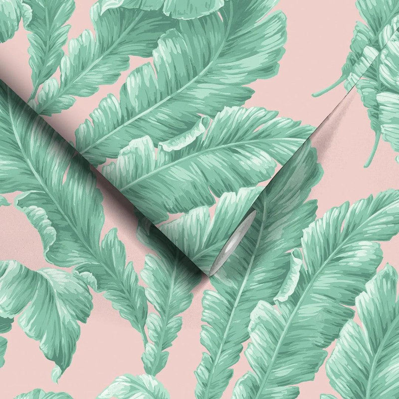 Lets Go Bananas Wallpaper - Mint/Blush