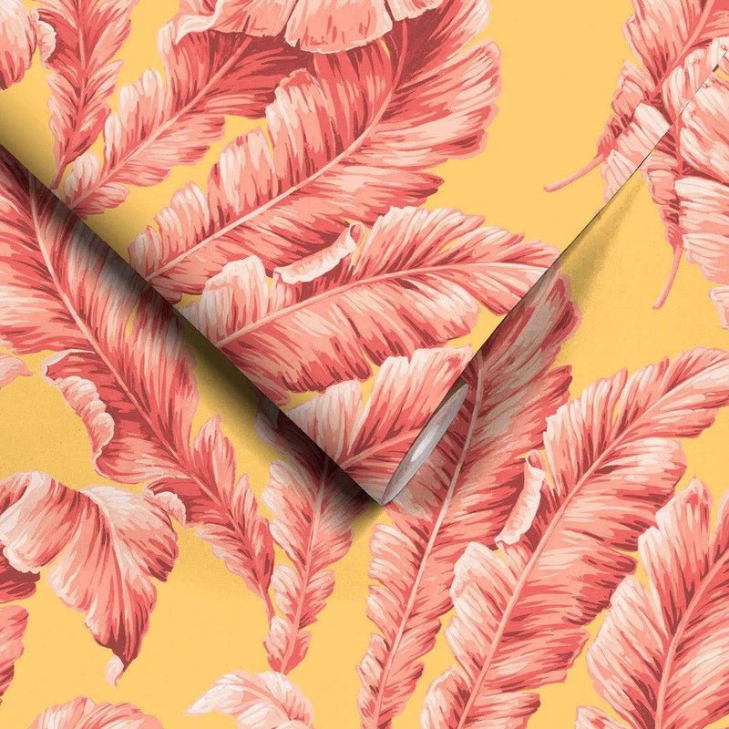 Lets Go Bananas Wallpaper - Pink/Yellow