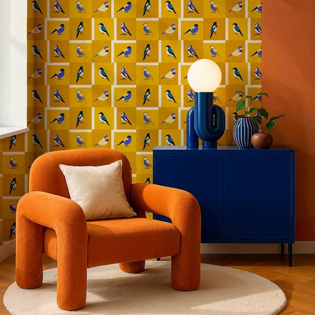 Like a Bird Wallpaper - Coco Dávez Colortherapills Collection - Coordonne