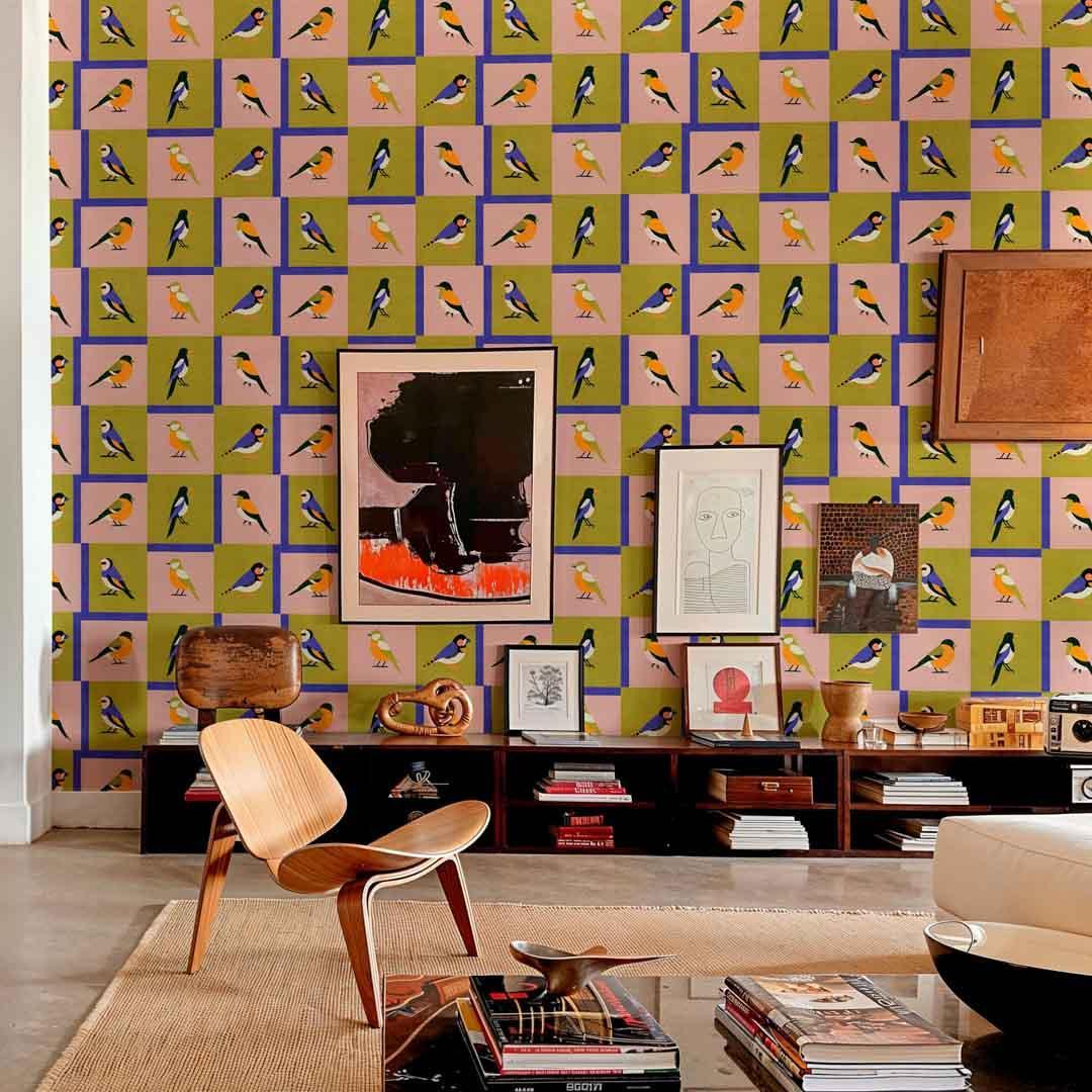 Like a Bird Wallpaper - Coco Dávez Colortherapills Collection - Coordonne