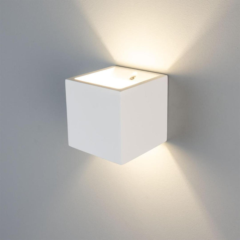Lisbon Cube Plaster Wall Light