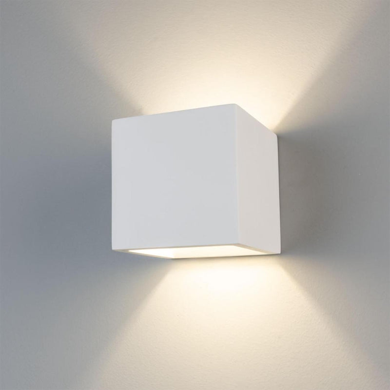 Lisbon Cube Plaster Wall Light