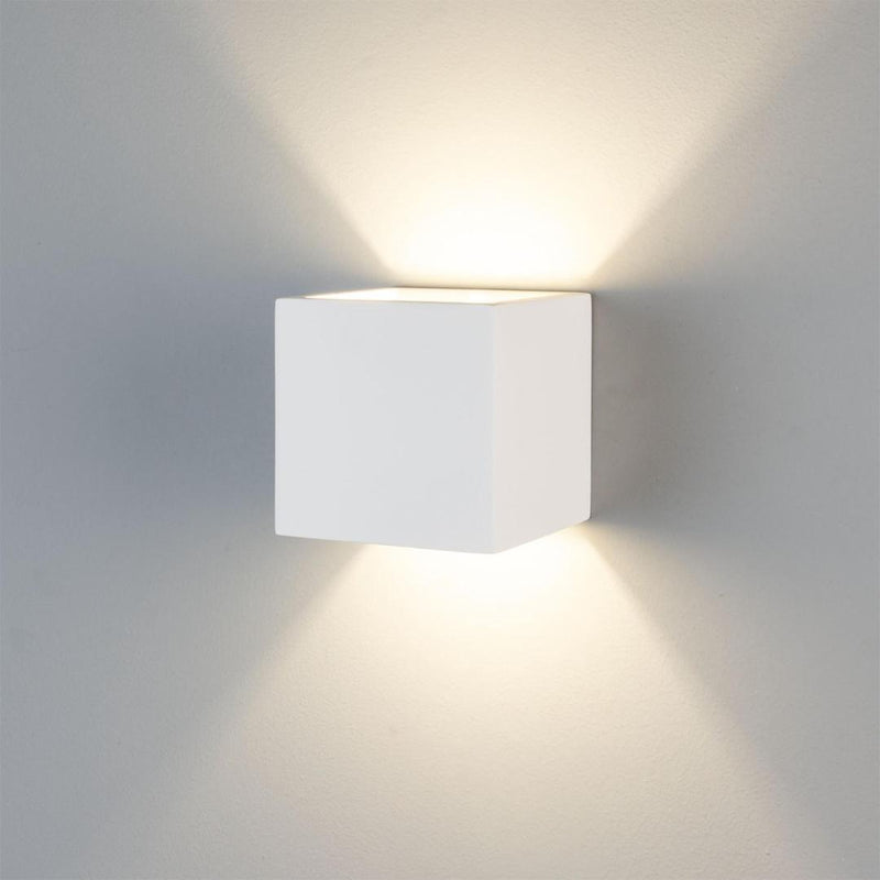 Lisbon Cube Plaster Wall Light