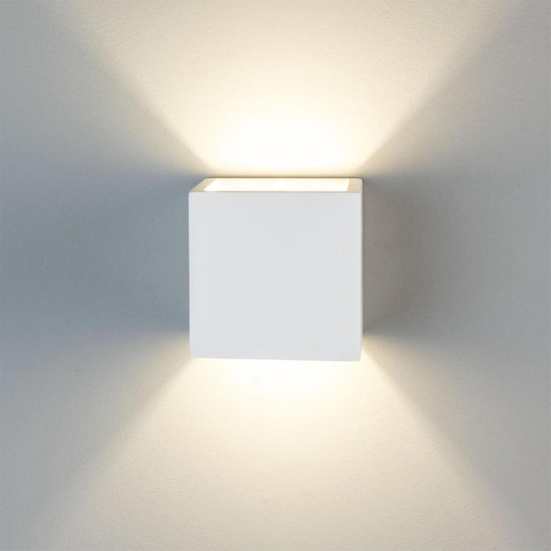Lisbon Cube Plaster Wall Light
