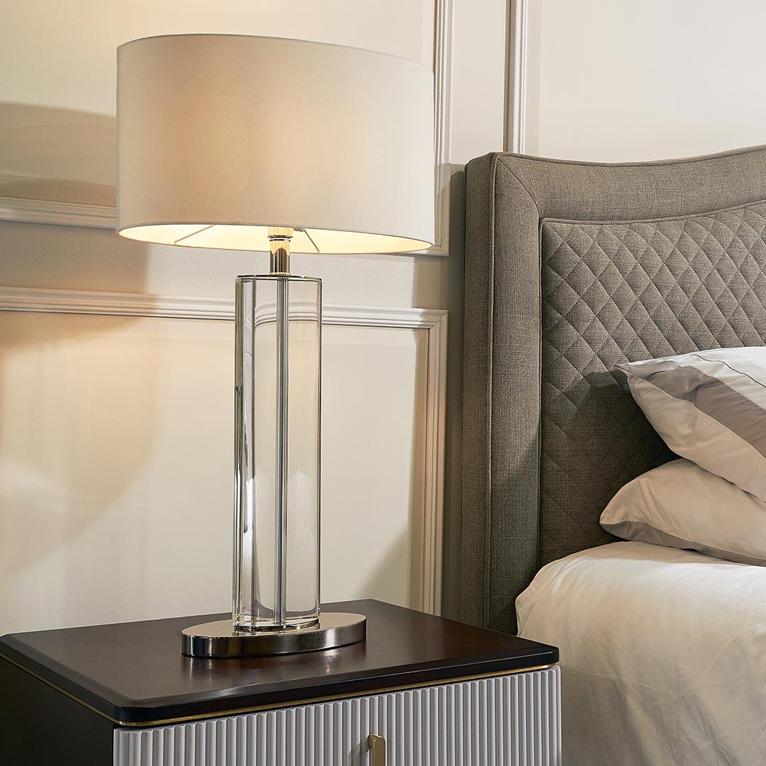 Lisle Tall Nickel Table Lamp - RV Astley