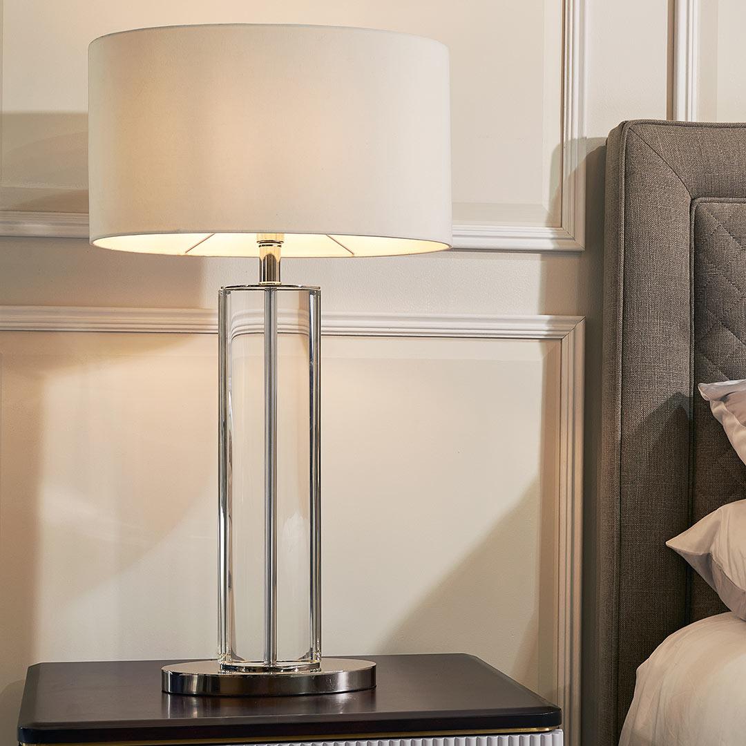 Lisle Tall Nickel Table Lamp - RV Astley