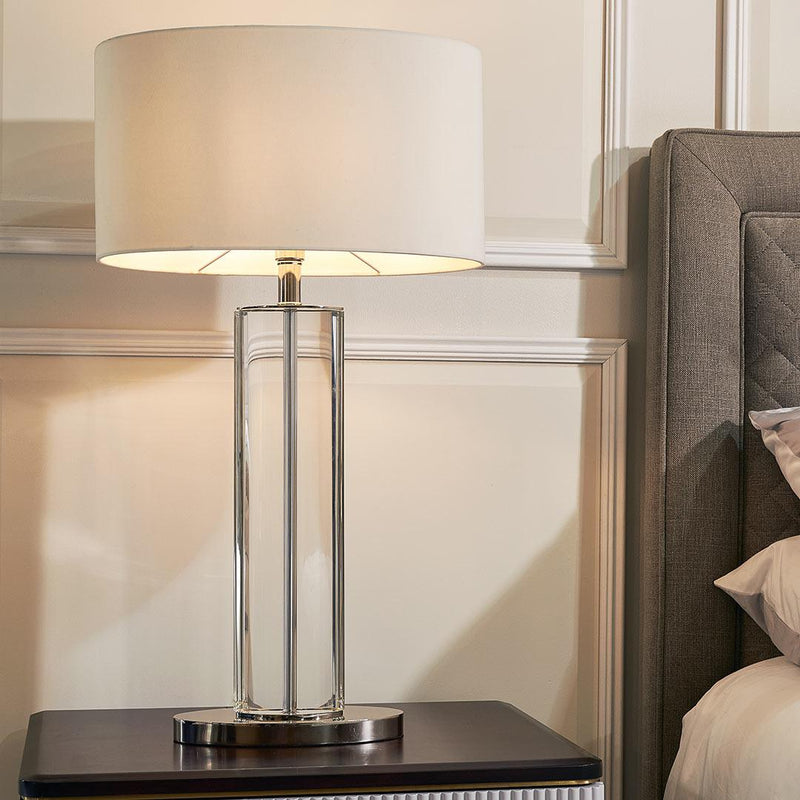 Lisle Tall Nickel Table Lamp - RV Astley