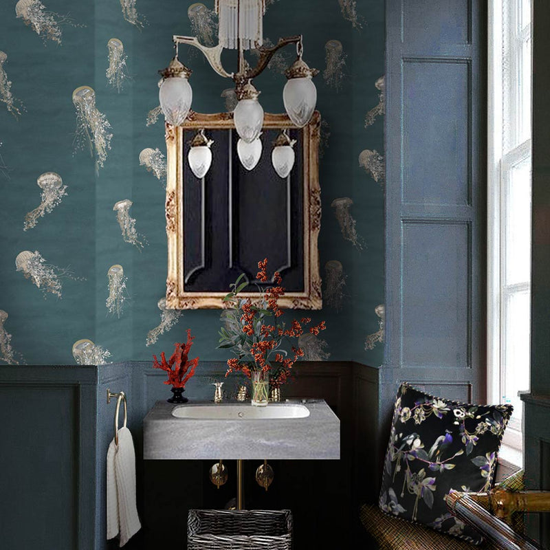 Living Waters Wallpaper - Laguna/Oyster - Good & Craft