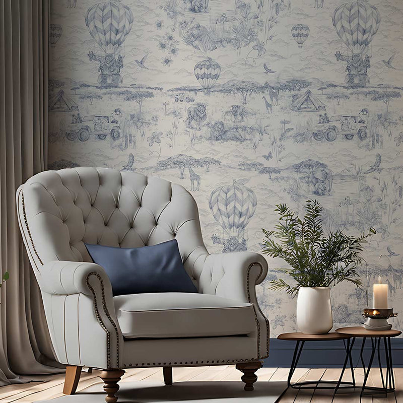 Lyons Den Wallpaper - Classic Navy