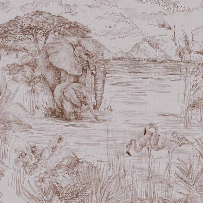 Lyons Den Wallpaper - Coconut Umber