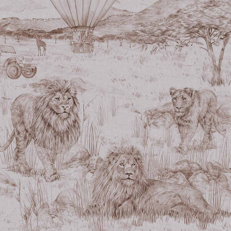 Lyons Den Wallpaper - Coconut Umber