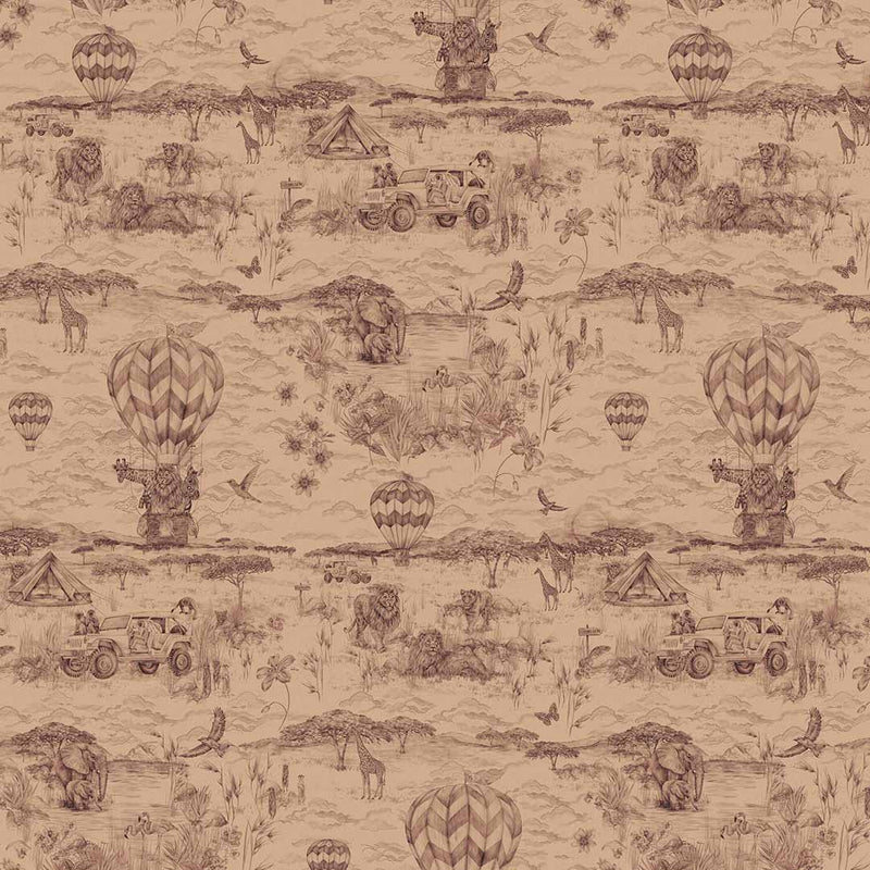Lyons Den Wallpaper - Coral Plum