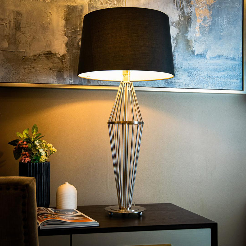 Macy Nickel Table Lamp - Base Only - RV Astley