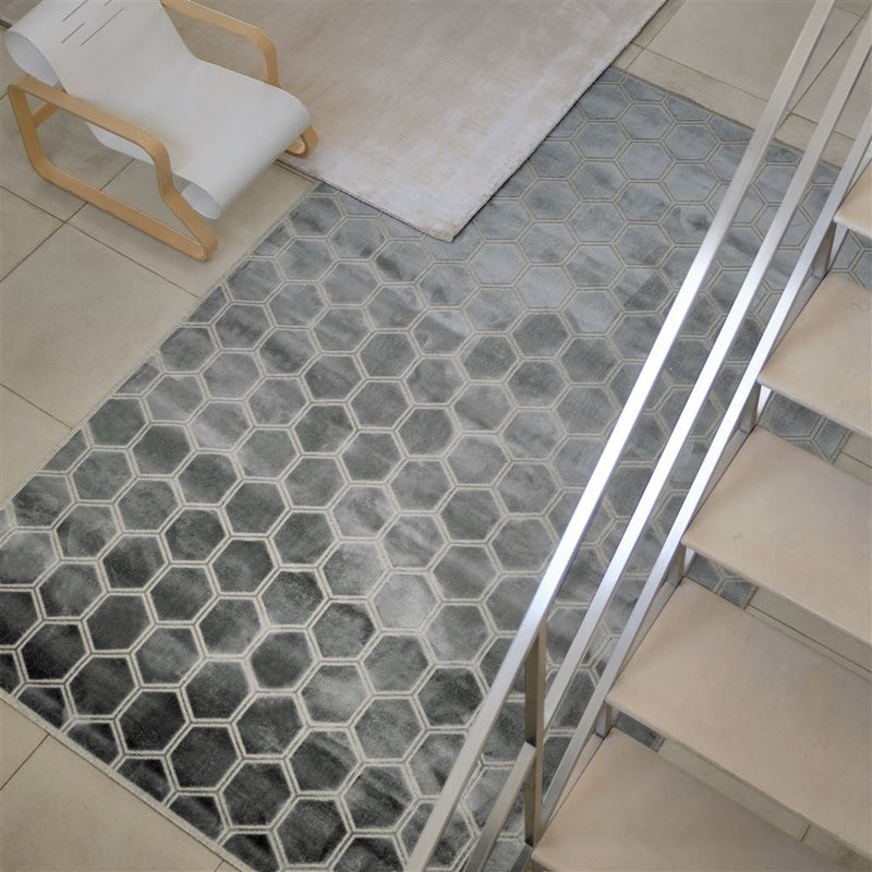 Manipur Silver Rug - Designers Guild