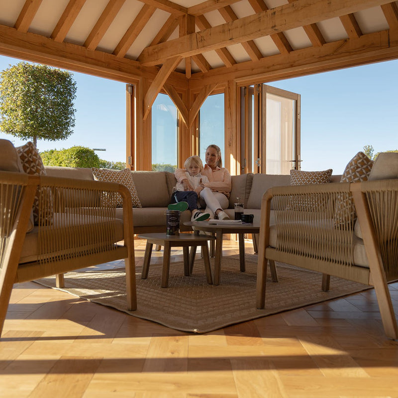 Martinique Corner Sofa Set With Two Lounge Chairs