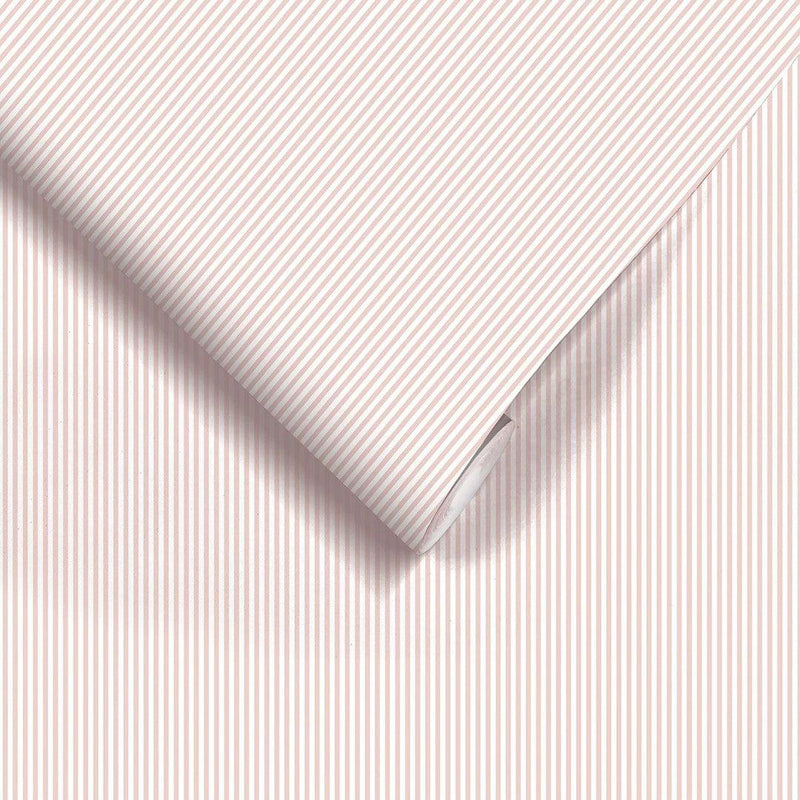 Matchstick Stripe Wallpaper - Blush Pink