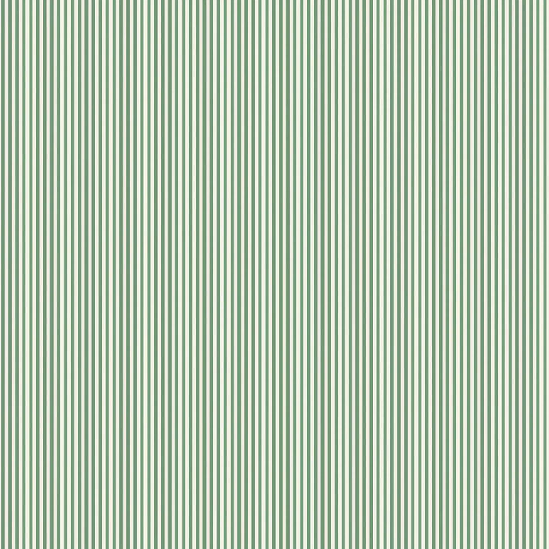Matchstick Stripe Wallpaper - Green/Magnolia