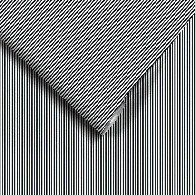 Matchstick Stripe Wallpaper - Monochrome