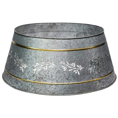 Metal Holly Cut Out Christmas Tree Skirt