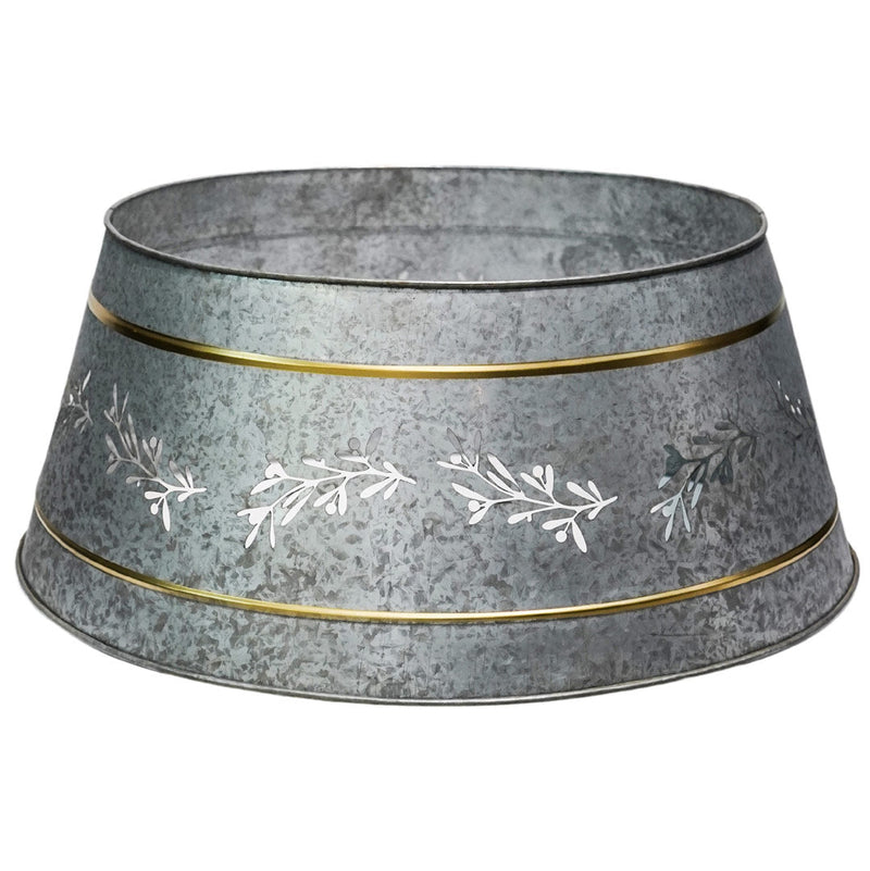 Metal Holly Cut Out Christmas Tree Skirt