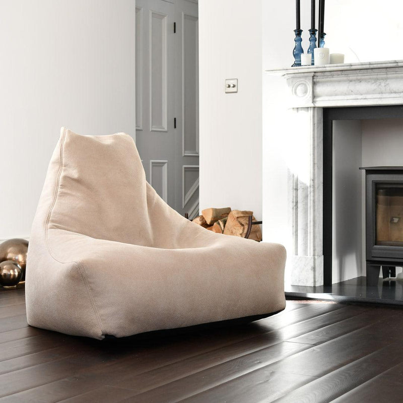 Mighty B Bag - Faux Leather Bean Bag Chair - Latte