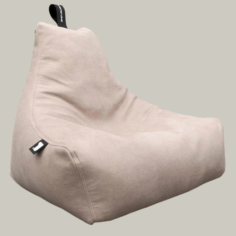 Mighty B Bag - Faux Leather Bean Bag Chair - Latte