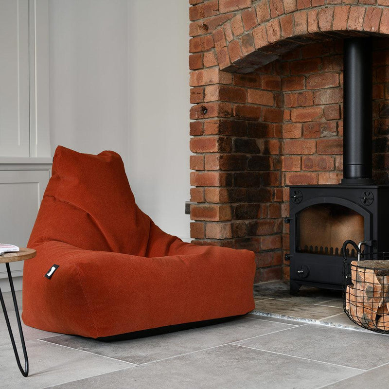 Mighty B Bag - Faux Suede Bean Bag Chair - Rust