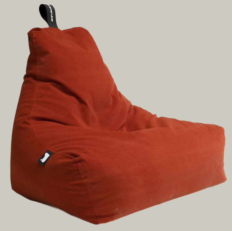 Mighty B Bag - Faux Suede Bean Bag Chair - Rust