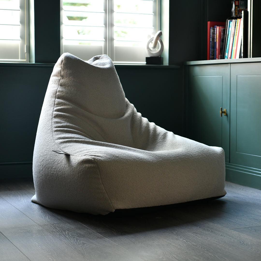 Mighty B Bag - Teddy Bean Bag Chair - Soft Grey