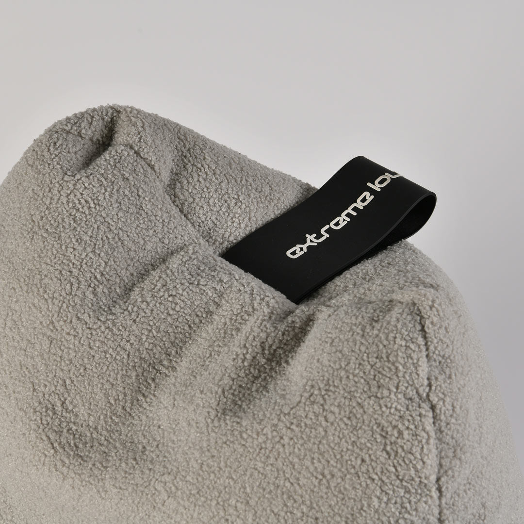 Mighty B Bag - Teddy Bean Bag Chair - Soft Grey