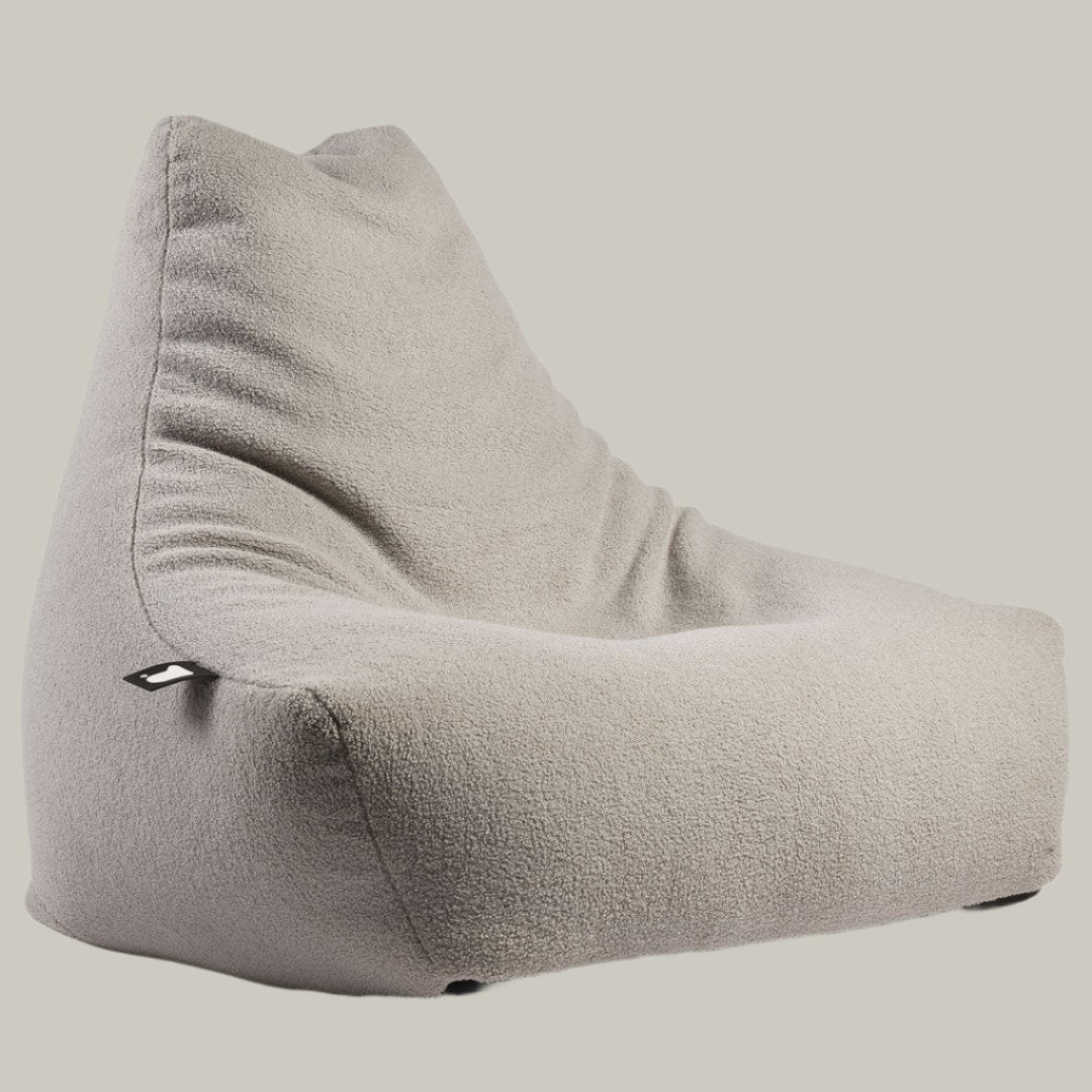 Mighty B Bag - Teddy Bean Bag Chair - Soft Grey