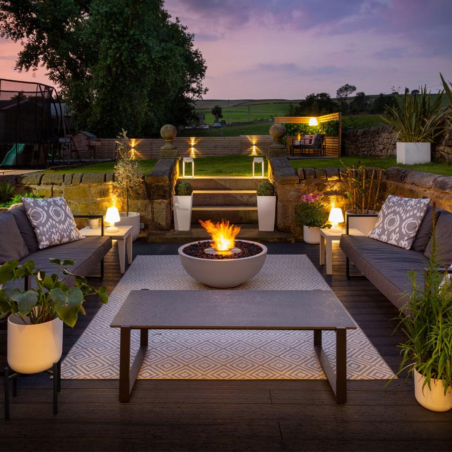Mix 850 Bioethanol Fire Pit - Bone - EcoSmart Fire