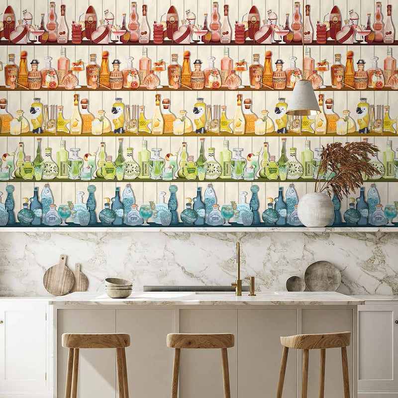 Mixology Wallpaper - Ivory - Brand Mckenzie