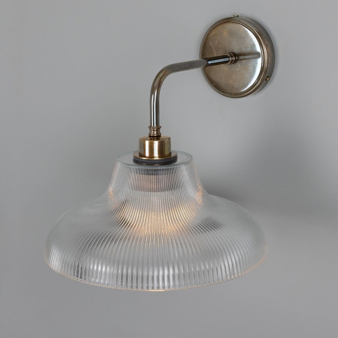 View of Mono Railway Glass Bathroom Wall Light – Lime Lace