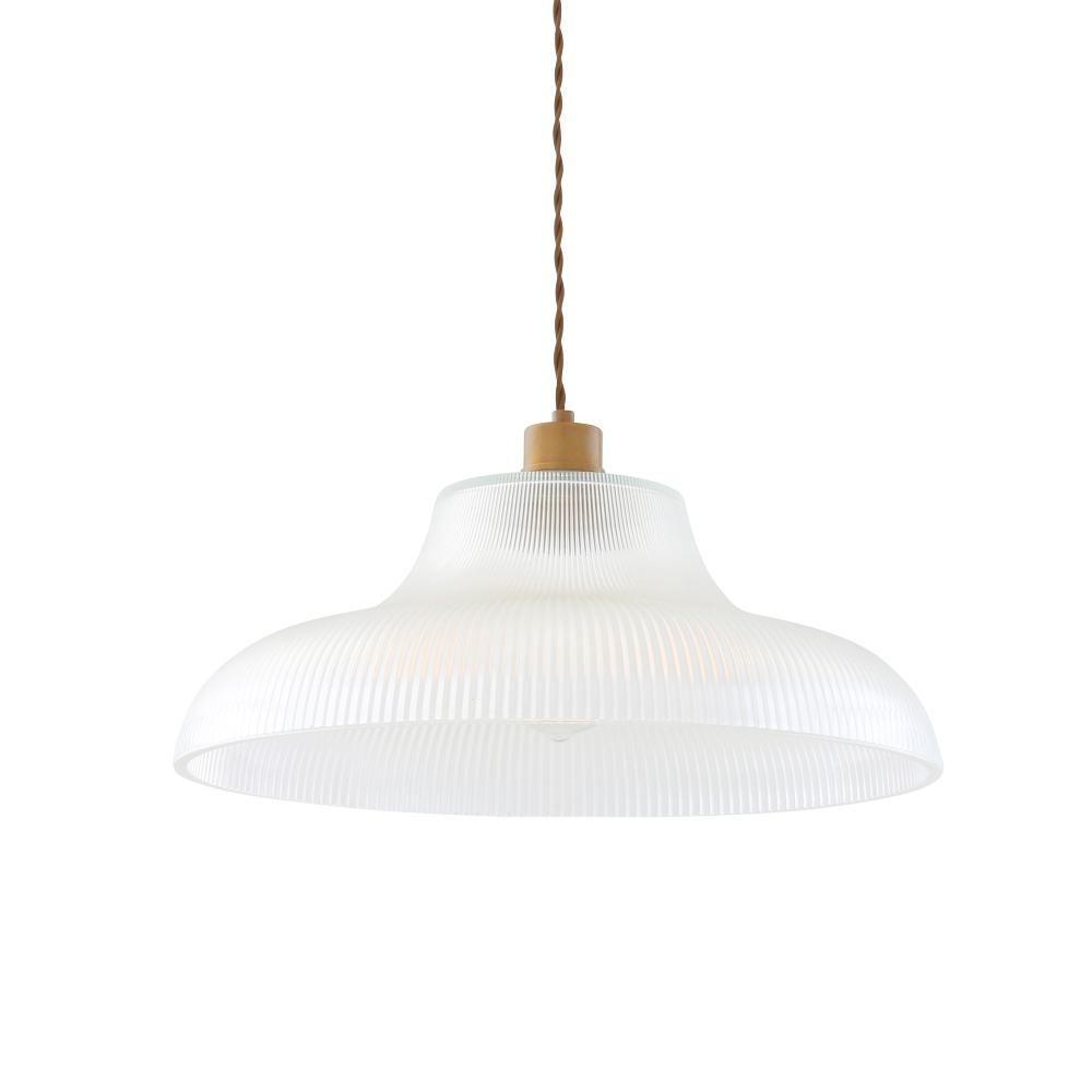 Mono Vintage 40cm Railway Glass Pendant Light - Mullan Lighting