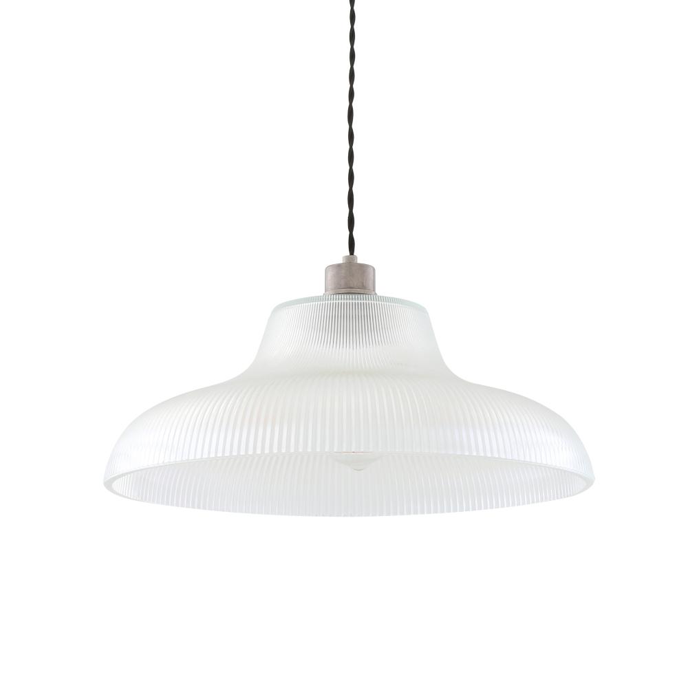 Mono Vintage 40cm Railway Glass Pendant Light - Mullan Lighting