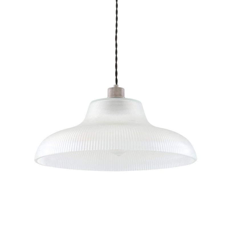 Mono Vintage 40cm Railway Glass Pendant Light - Mullan Lighting