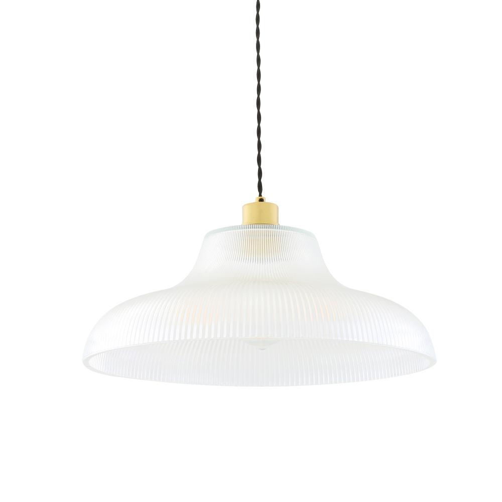 Mono Vintage 40cm Railway Glass Pendant Light - Mullan Lighting