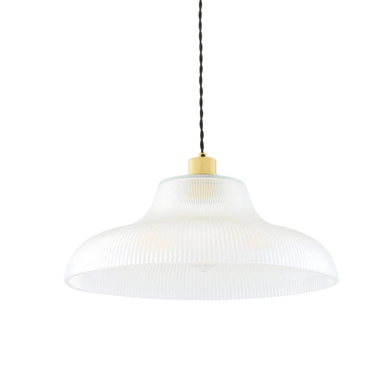 Mono Vintage 40cm Railway Glass Pendant Light - Mullan Lighting