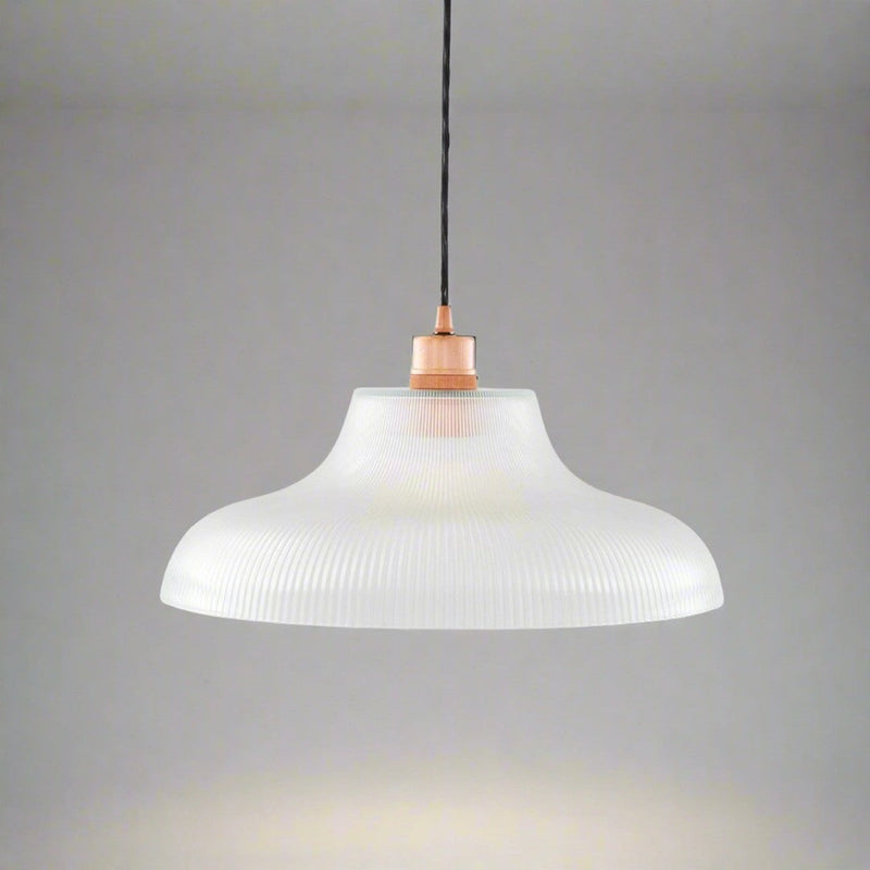 Mono Vintage 40cm Railway Glass Pendant Light - Mullan Lighting