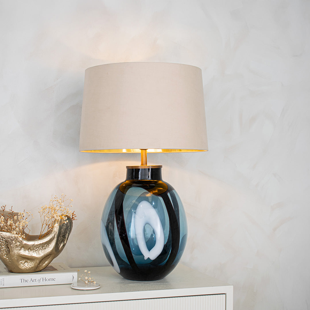 Morten Blue Table Lamp - RV Astley