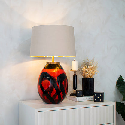 Morten Red Table Lamp - RV Astley
