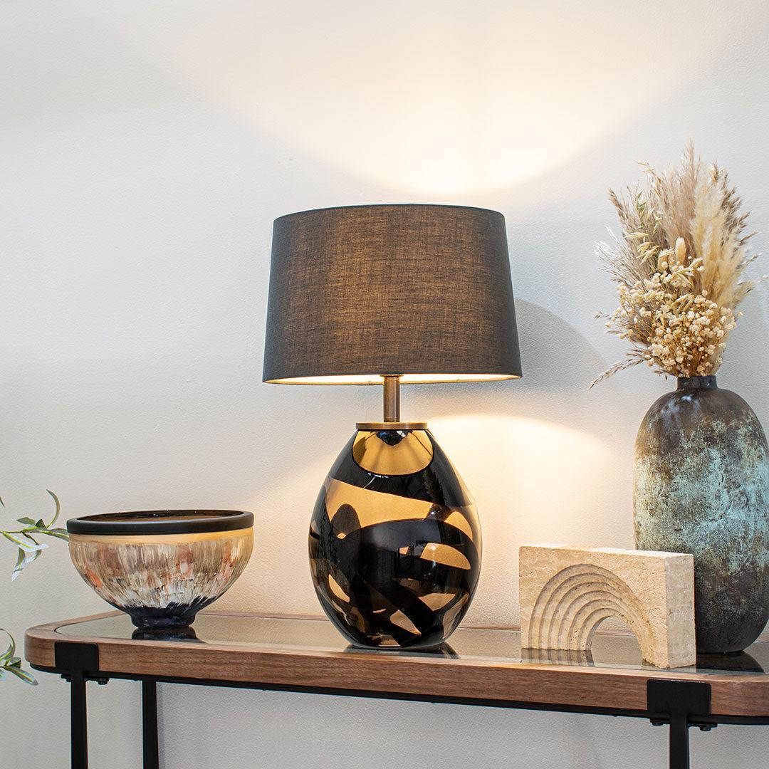 Morten Small Amber Table Lamp - RV Astley