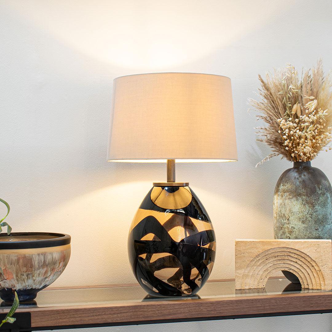 Morten Small Amber Table Lamp - RV Astley