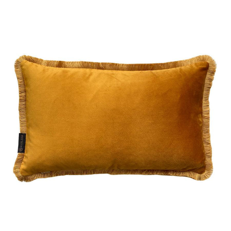 Mulberry Tigress Fringe Velvet Cushion Cover