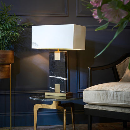 Nahanni Black Marble Table Lamp
