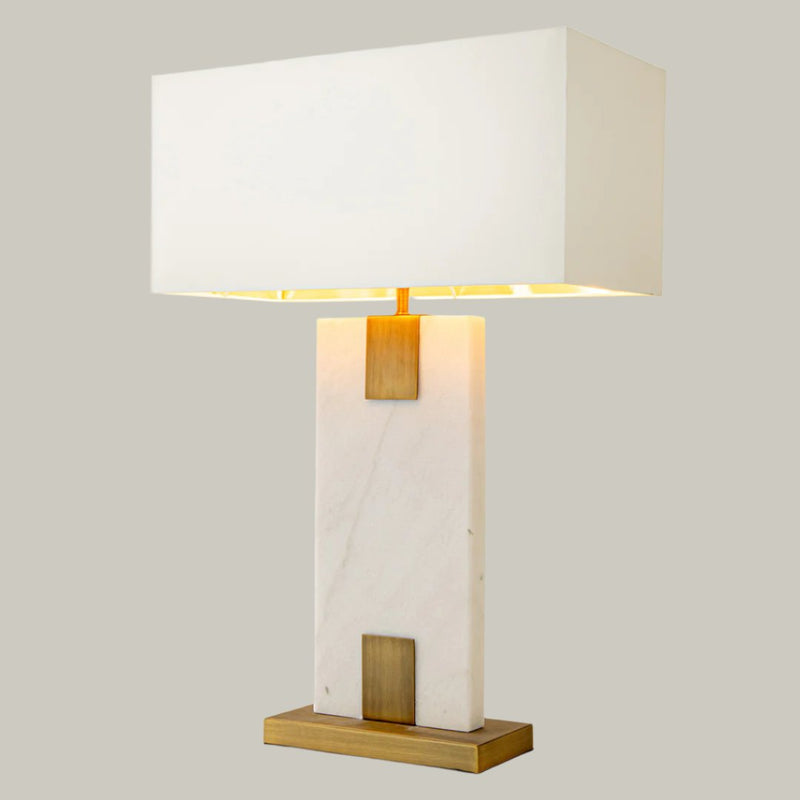 Nahanni White Marble Table Lamp