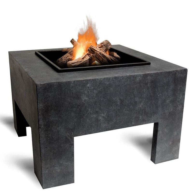 Naples Chunky Square Fire Pit - Granite