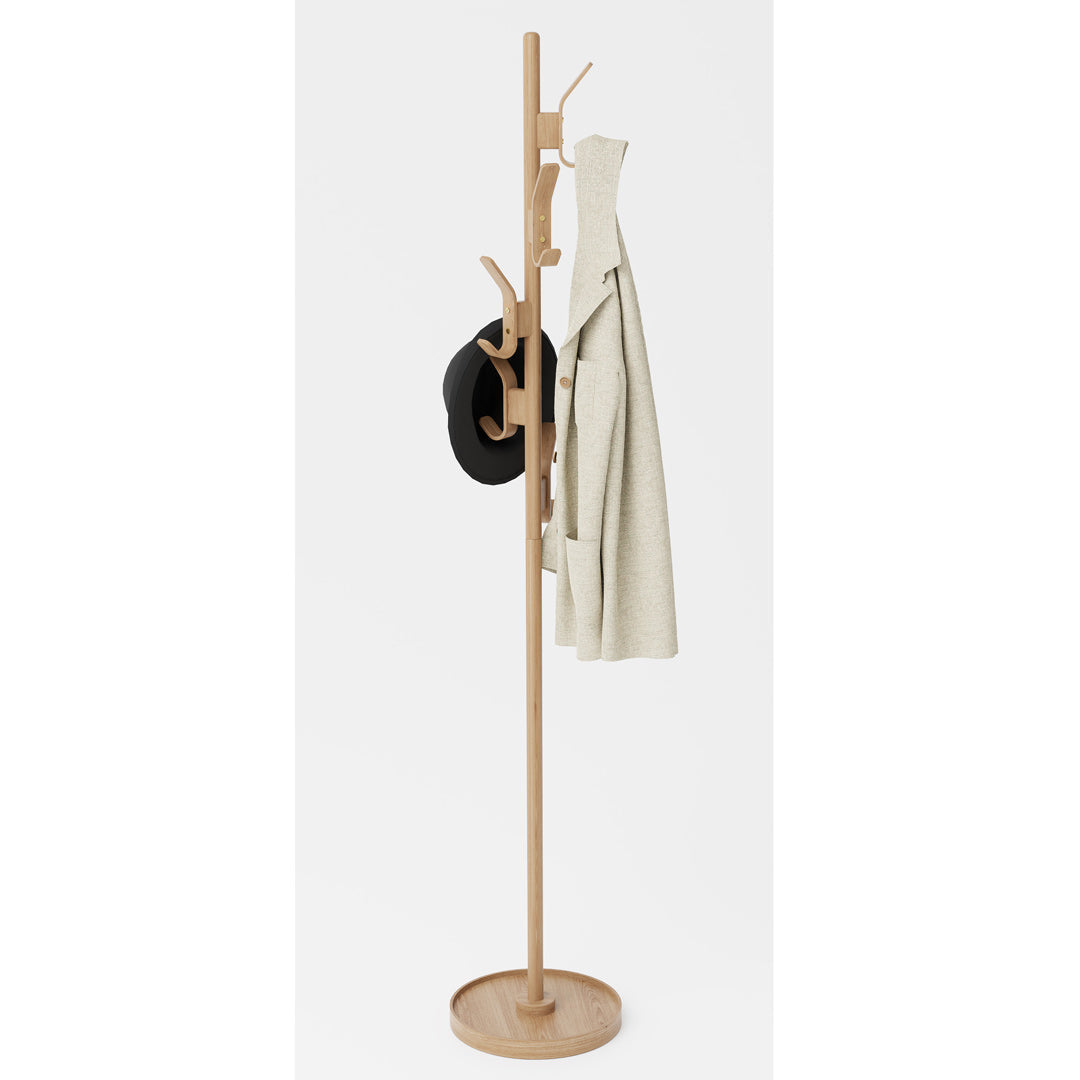 Natural Oak Coat Stand – Lime Lace